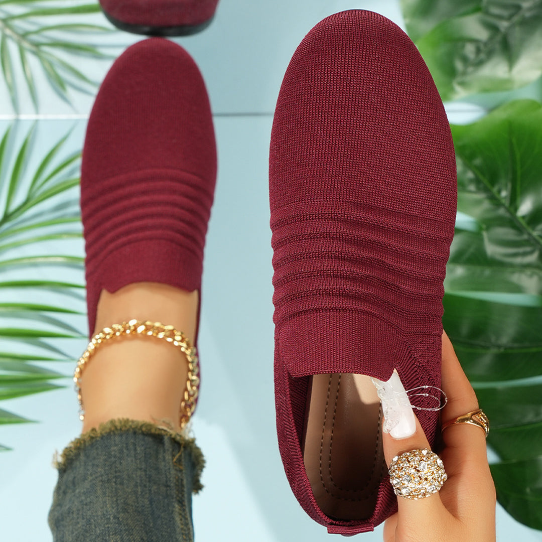 Herren nan atmungsaktiver Strick-Slip-On Sneaker mit elastischem Einstieg und gepolstertem Komfortfußbett Drune