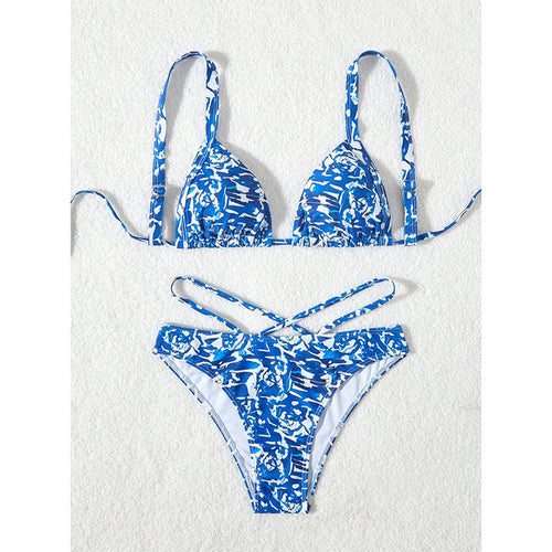 Damen Triangel-Bikini mit gekreuztem Rückenteil Drune