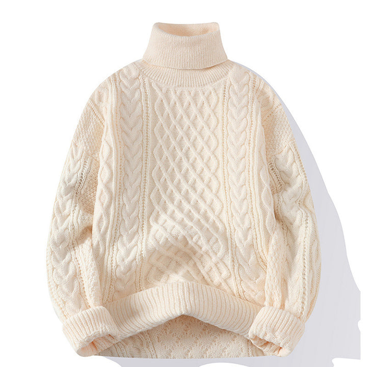 Damen Grobstrickpullover mit Rollkragen Drune