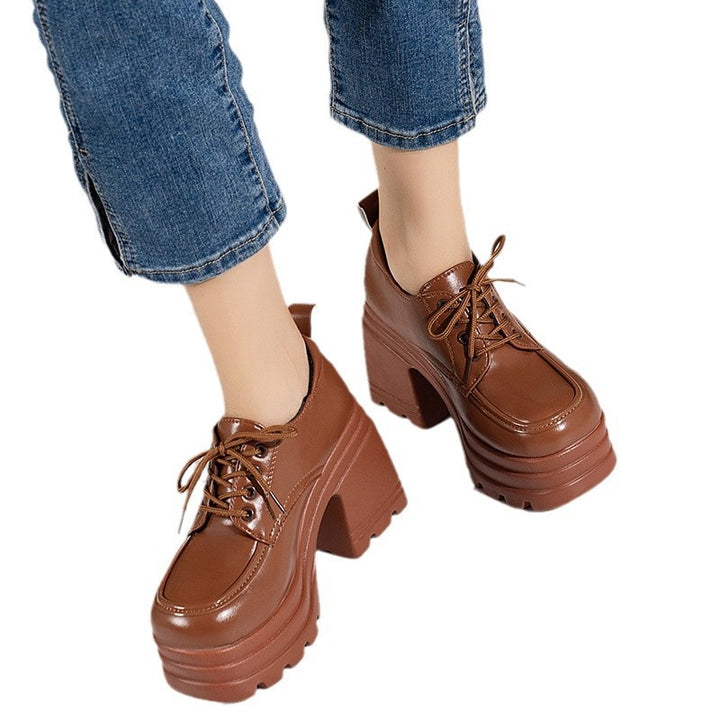 Damen Plateau-Schnürschuhe mit robustem Profil und glamourösem Design Drune