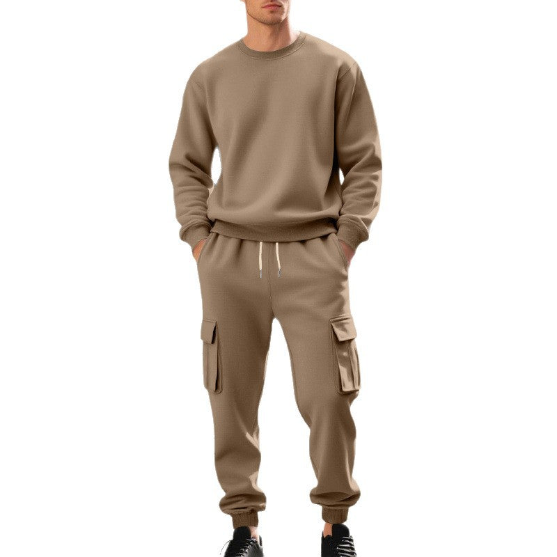Herren Utility-Cargo-Jogger aus French Terry mit Mehrfachklappen & Tunnelzug Drune