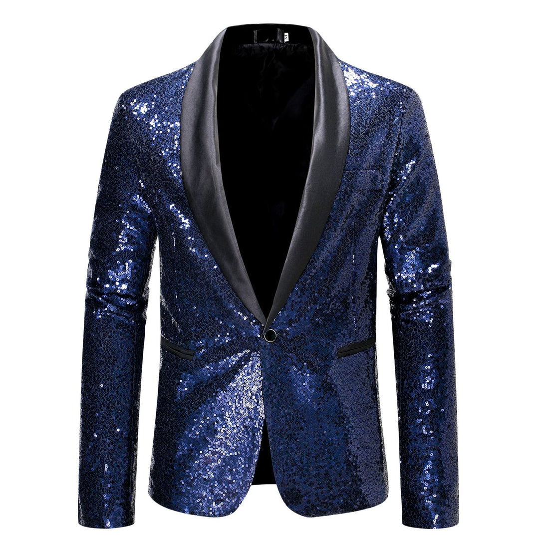 Herren eleganter Pailletten-Blazer mit modernem Schnitt und schimmernden Akzenten Drune