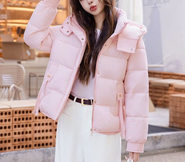 Damen modische Steppjacke mit hohem Kragen und praktischen Taschen Drune