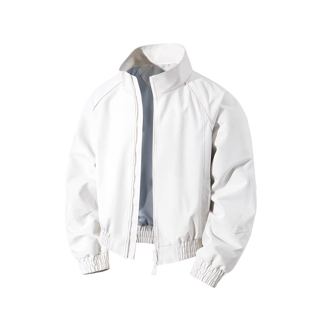 Herren leichter Windblouson mit hochgeschlossenem Kragen, zweiwege-reißverschluss und elastischem Kordelbund Drune