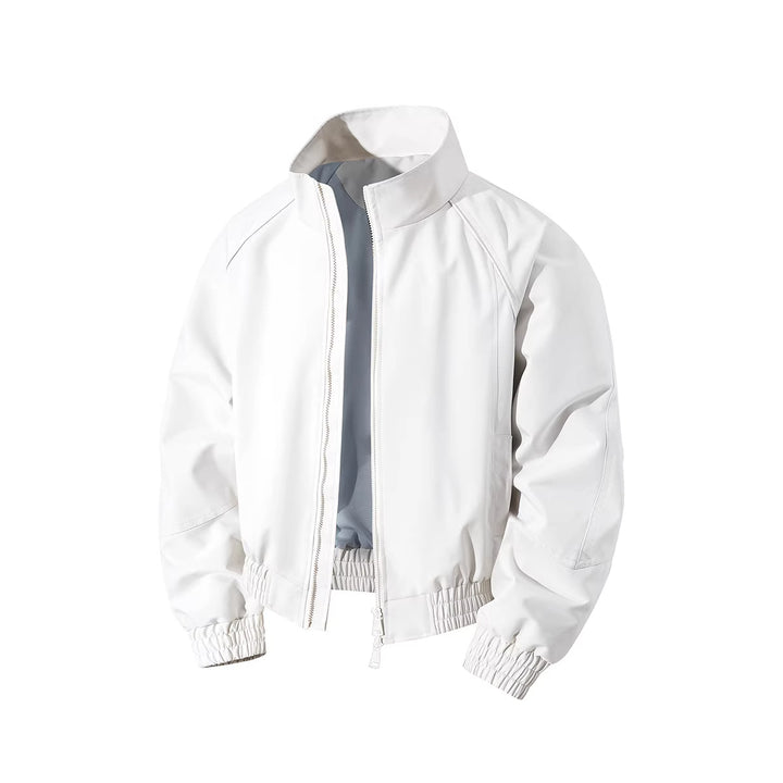 Herren leichter Windblouson mit hochgeschlossenem Kragen, zweiwege-reißverschluss und elastischem Kordelbund Drune