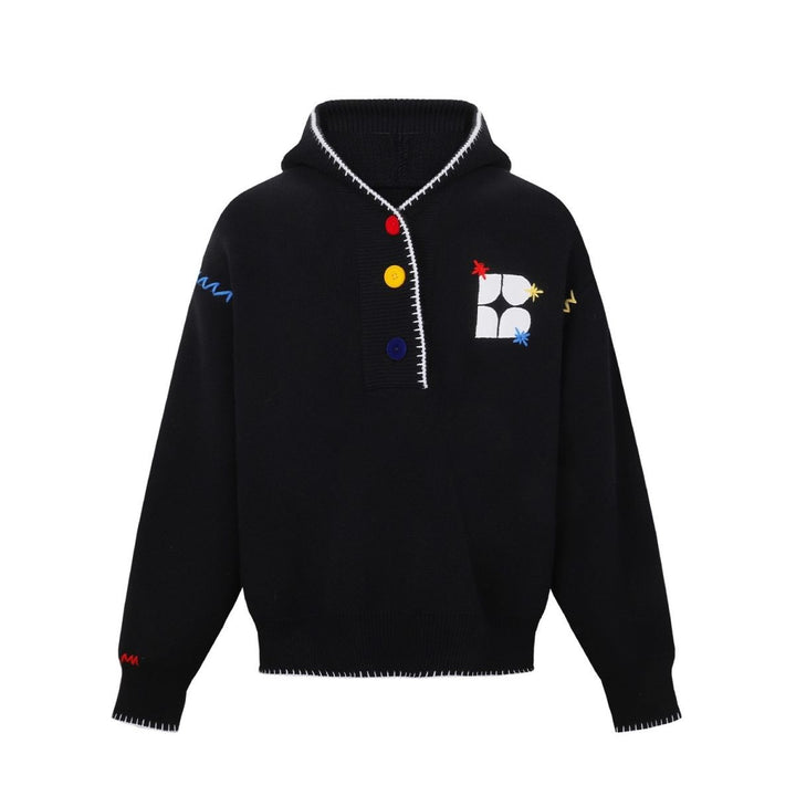 Herren Kapuzenpullover mit bunten Applikationen Drune
