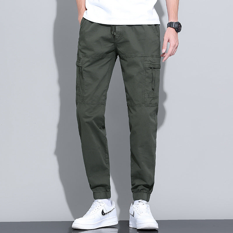 Herren Urbaner Tactical-Cargo-Jogger mit ergonomischen Kniefalten, integrierter Schlüsselöse und elastischem Knöchelabschluss Drune