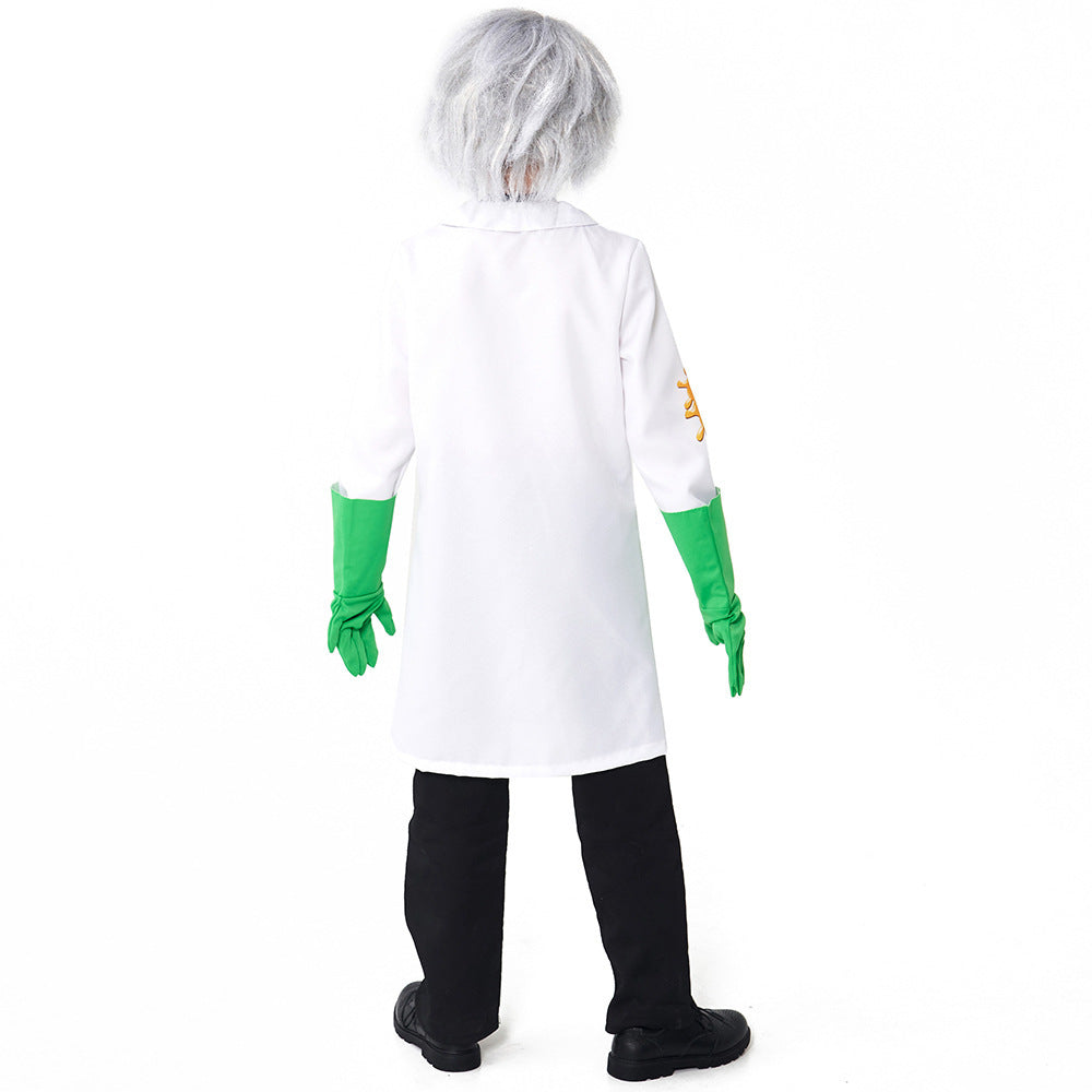 Unisex Laborkittel Kostüm mit lustigen Accessoires Drune