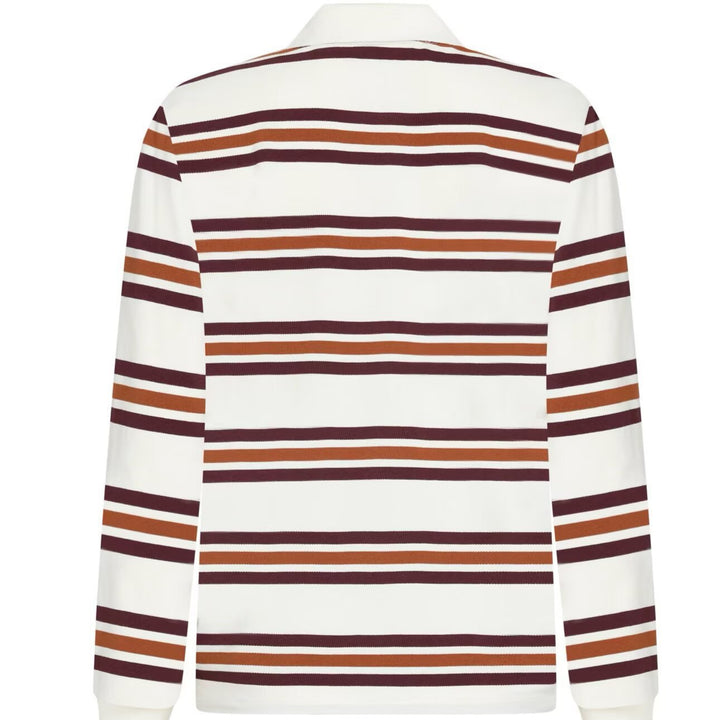 Damen Gestreiftes Rugby-Polo-Shirt im Oversize-Schnitt mit Holzknopfdetails Drune