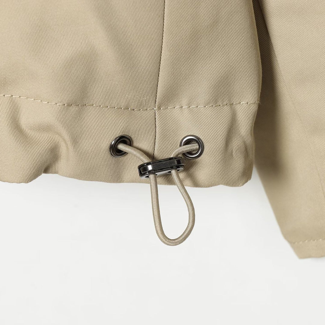 Damen Wendbare leichte Übergangsjacke mit Stehkragen, Raglanärmeln und Tunnelzugsaum Drune