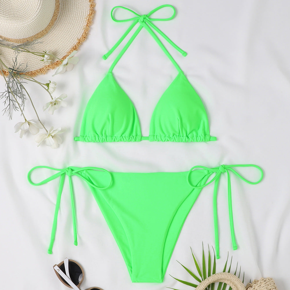 Damen Triangel-Bikini mit verstellbaren Bindebändern und raffinierten Details Drune
