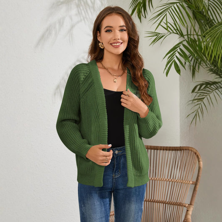 Damen Grobstrick Cardigan mit lässiger Passform und offenen Front Drune