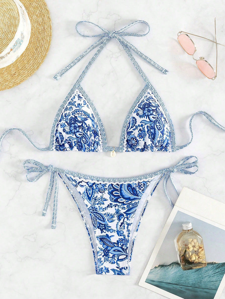Damen Triangel-Bikini mit verstellbaren Bändern und elegantem Detail Drune