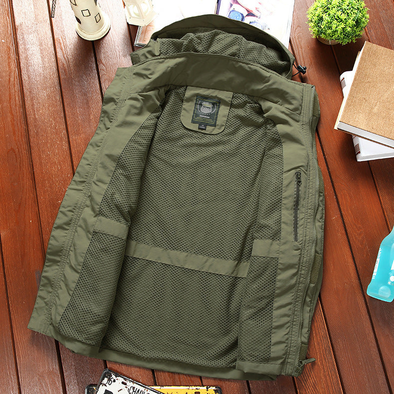 Herren Funktionale Outdoorkombination Jacke Drune