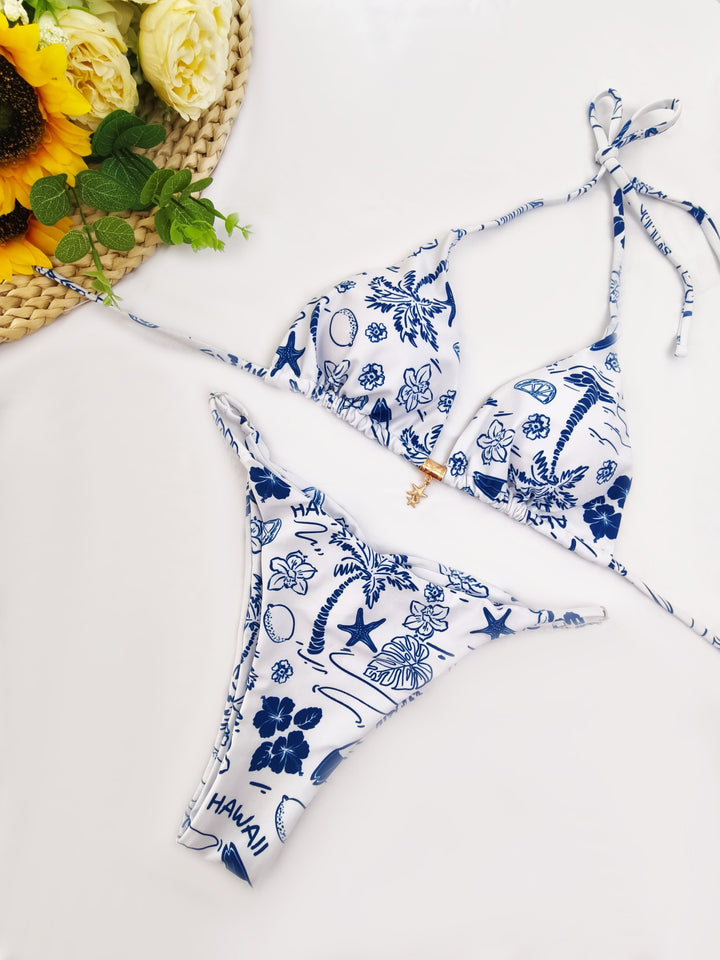 Damen Bikini-Set mit raffiniertem Polka-Dot-Design und verstellbarem Halter Drune