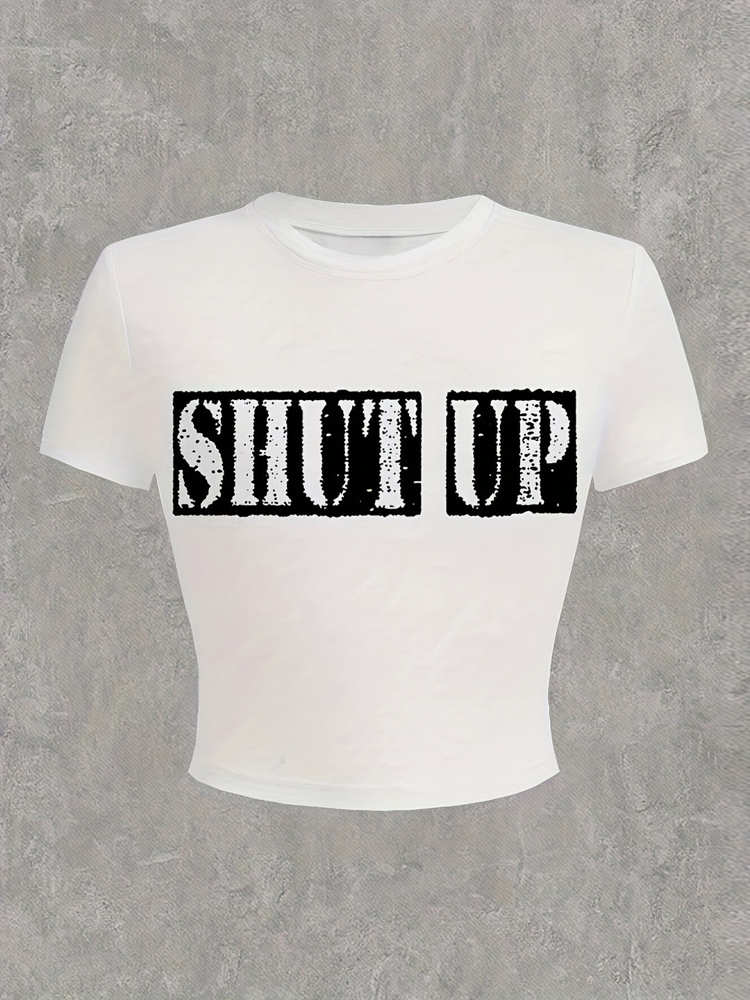 Damen Crop-T-Shirt mit witzigem Geburtstagsslogan und figurbetontem Schnitt Drune