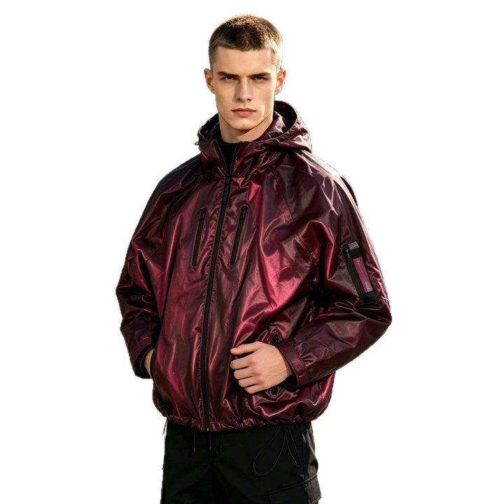 Herren Modische Langarmjacke mit Kapuze