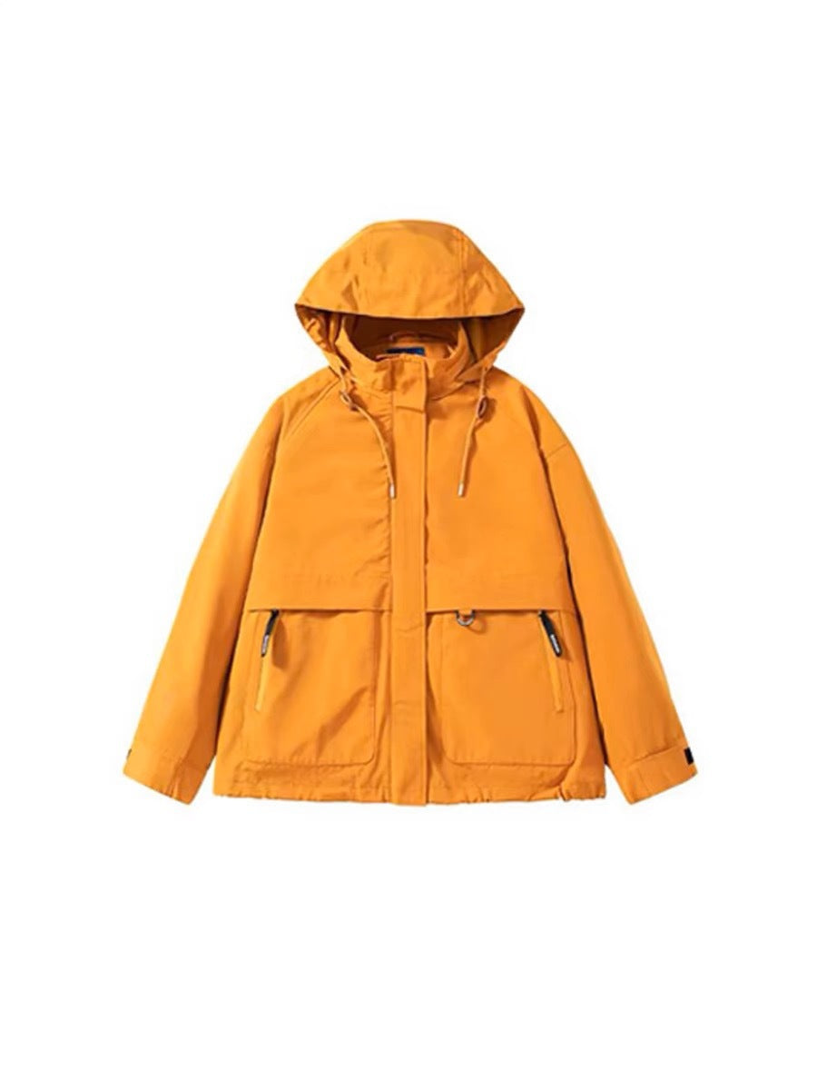 Damen Kapuzen-Utility-Parka mit wasserdichter Membran, großen Fronttaschen & verstellbarem Saum Drune