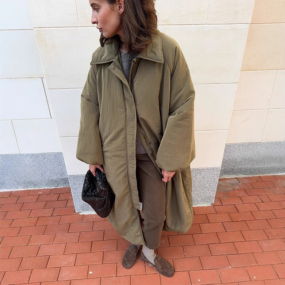 Damen Oversized Steppjacke mit elegantem Schnitt und praktischen Taschen Drune