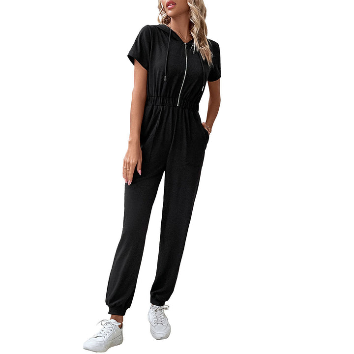 Damen Kapuzenoverall mit praktischem Reißverschluss und elastischem Bund Drune