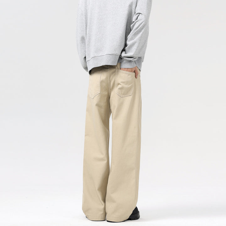 Herren Baggy-Twill-Hose mit tiefem Schritt und fließender Oversize-Silhouette Drune