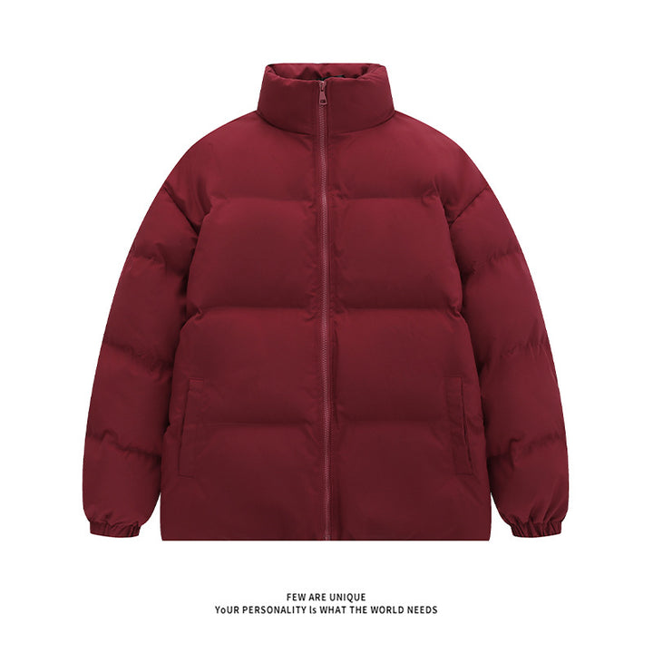 Unisex nan wattierte Steppjacke mit Stehkragen, zwei Taschen und elastischen Bündchen Drune