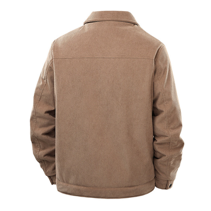 Herren Cordjacke im lässigen Worker-Style mit Druckknopfverschluss und seitlichen Eingrifftaschen Drune