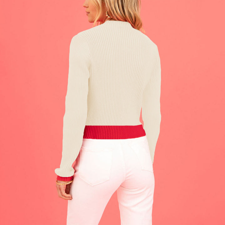 Damen modischer Pullover mit Herzmotiven Drune