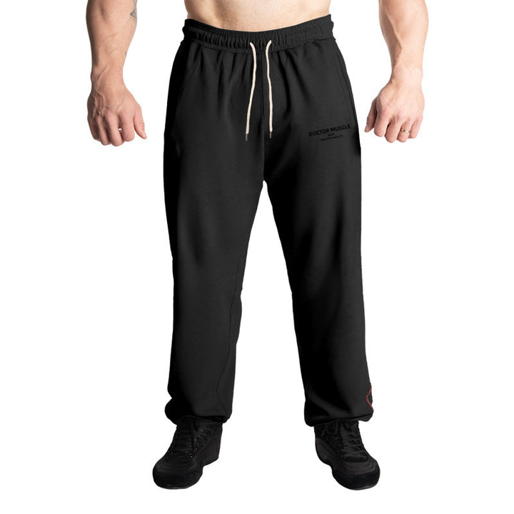 Herren bequeme Trainingshose mit verstellbarem Bund und Seitentaschen Drune