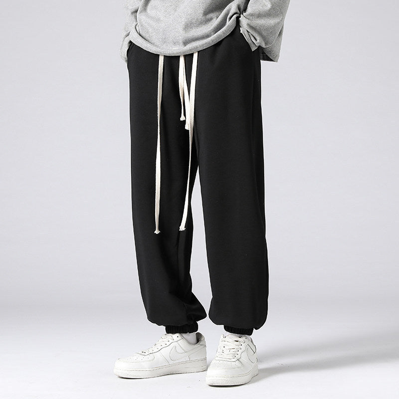 Herren Oversize-Jogginghose mit tiefer Leibhöhe, konischem Bein & extra langen Kordeln Drune