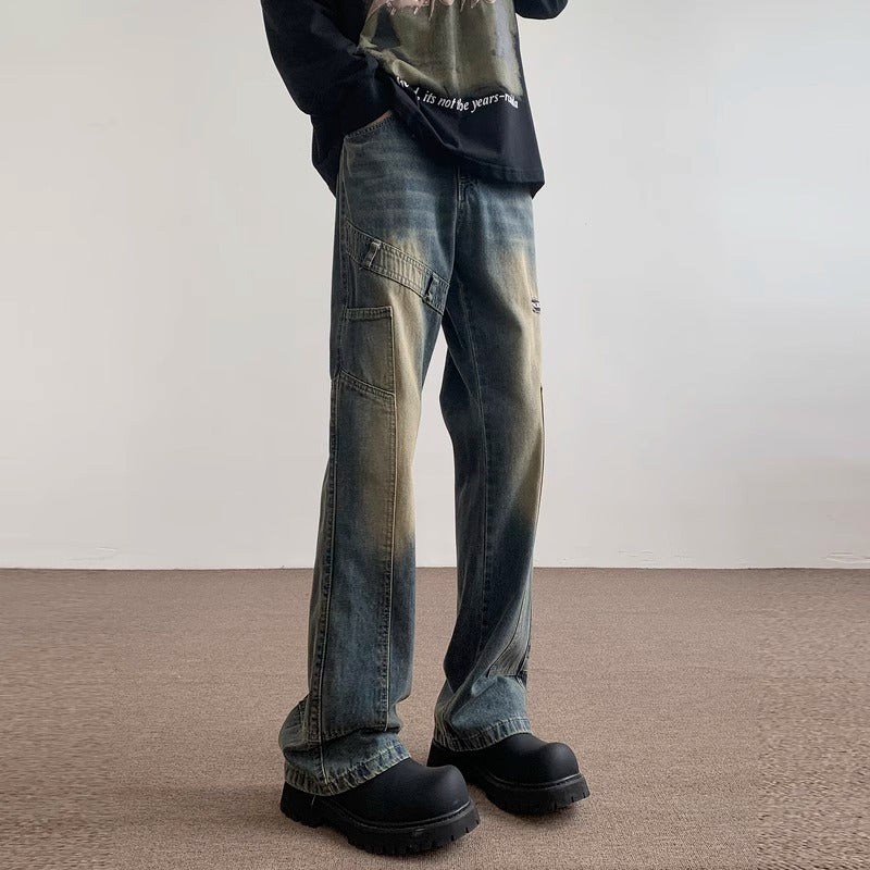 Damenweit geschnittene Jeanshose Drune