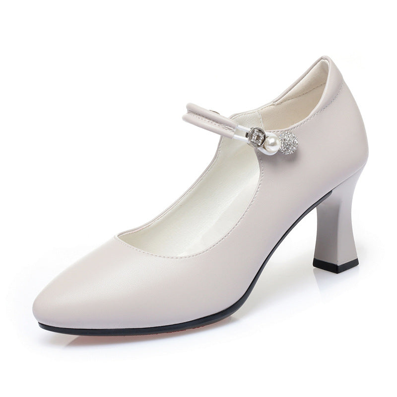 Damen Elegante Mary Jane Pumps mit verzierten Riemchen und komfortablem Blockabsatz Drune