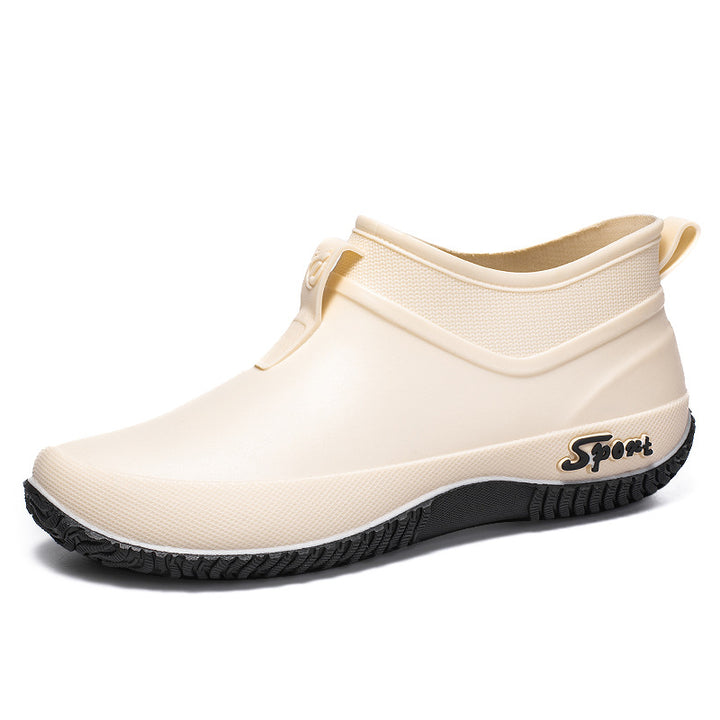 Damen Wasserdichte Ankle-Gummischuhe mit elastischem Schaft und griffiger Laufsohle Drune