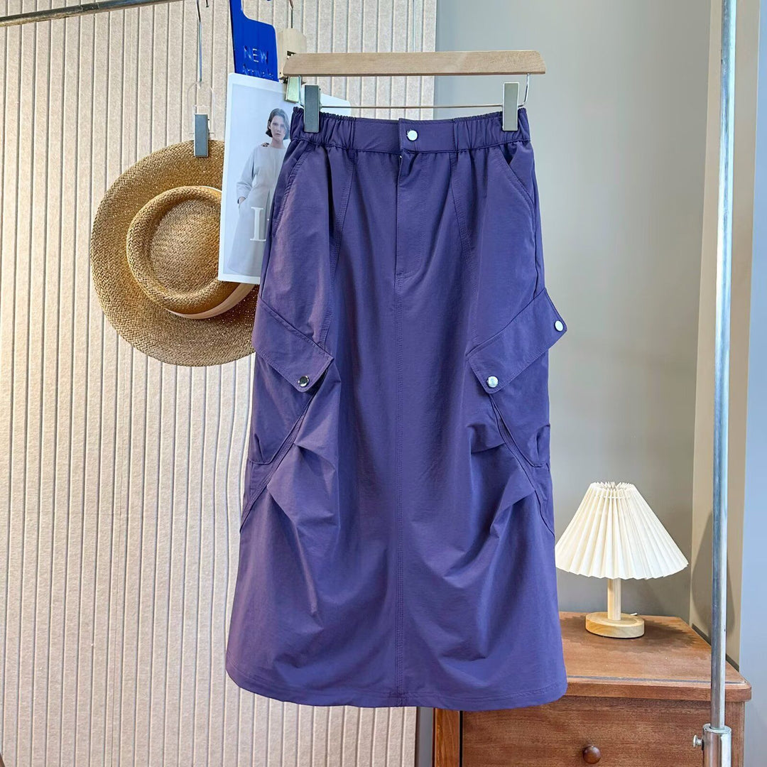Damen Cargo-Rock mit praktischen Taschen Drune