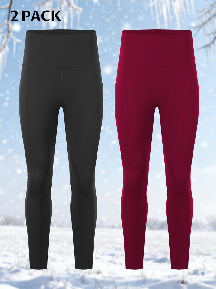 Damen Knöchelhohe Sportleggings mit hohem Bund und seitlicher Smartphone-Tasche Drune