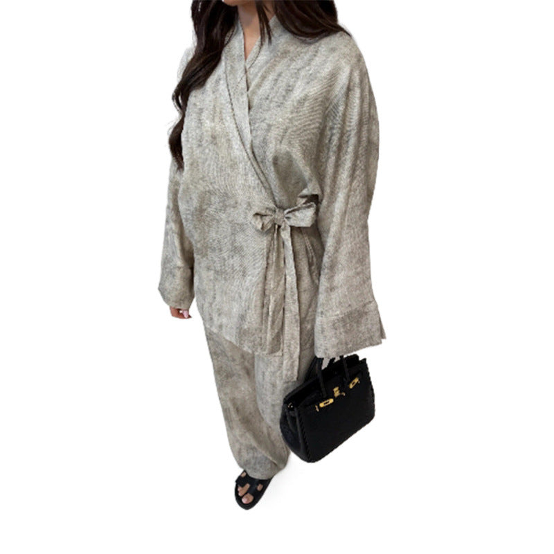 Damen Elegantes Jumpsuit mit taillierter Silhouette und lässigem Gürtel Drune