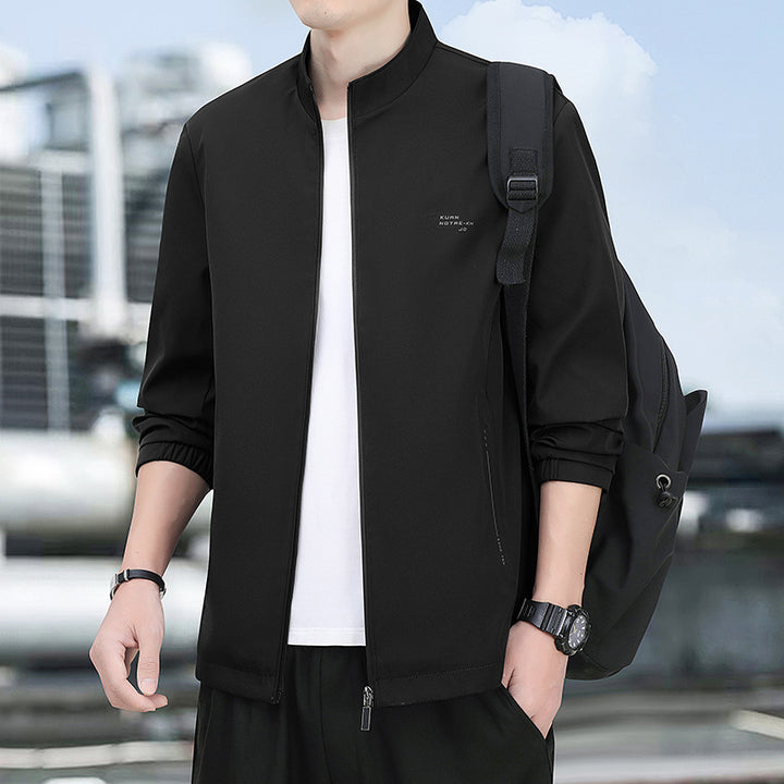Herren Urbaner Stehkragen-Blouson mit minimalistischer Softshell-Optik Drune