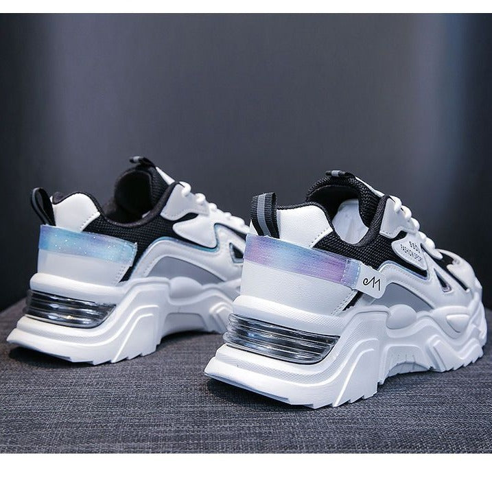 Damen Sportliche Sneakers mit voluminöser Sohle und reflektierenden Akzenten Drune