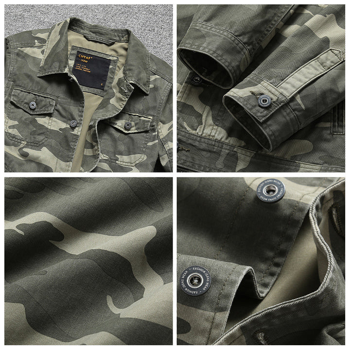 Herren Baumwoll-Twill Hemdjacke im Workwear‑Stil mit Brusttaschen Drune