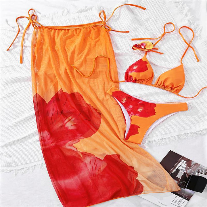 Damen Strandkleid mit floralem Muster Drune