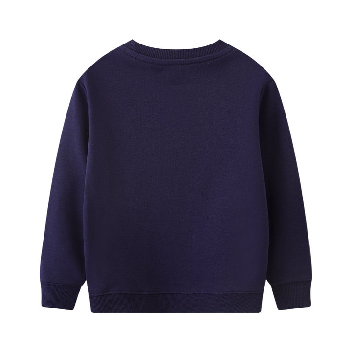 Jungen Sweatshirt mit buntem Dinosaurier-Applikationen Drune