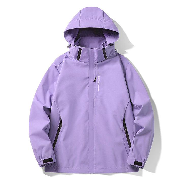 Herren Wasser- und winddichte technische Kapuzen-Outdoorjacke mit verschweißten Nähten und atmungsaktivem Futter Drune