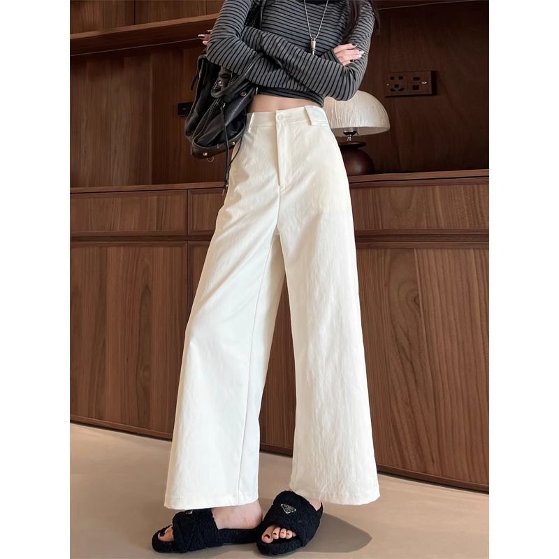Damen Weitgeschnittene High-Waist-Hose Drune