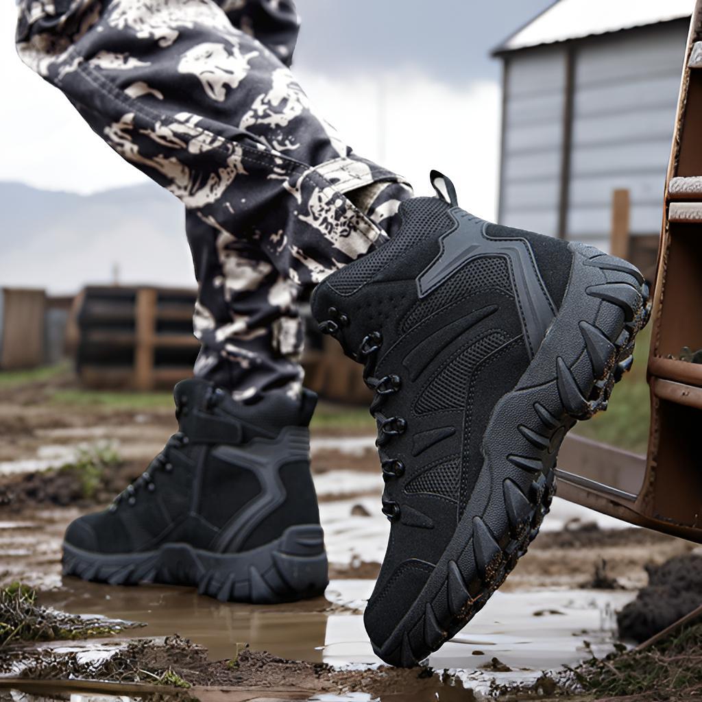 Herren Knöchelhoher Allterrain‑Tactical Trekkingboot mit verstärkter Zehenkappe und multidirektionalem Grip Drune