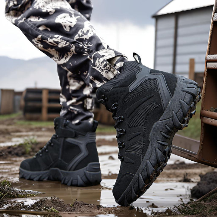 Herren Knöchelhoher Allterrain‑Tactical Trekkingboot mit verstärkter Zehenkappe und multidirektionalem Grip Drune