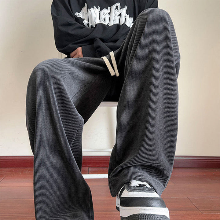 Herren Weitgeschnittene Ripp Jogginghose