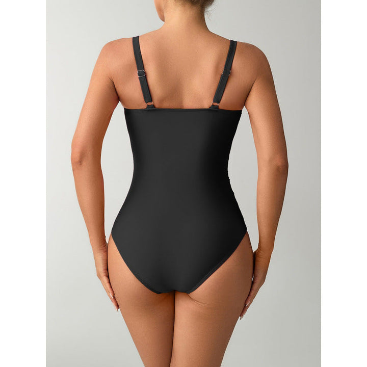 Damen Einteiler Badeanzug mit raffinierten Schmuckdetails und figurformendem Design Drune