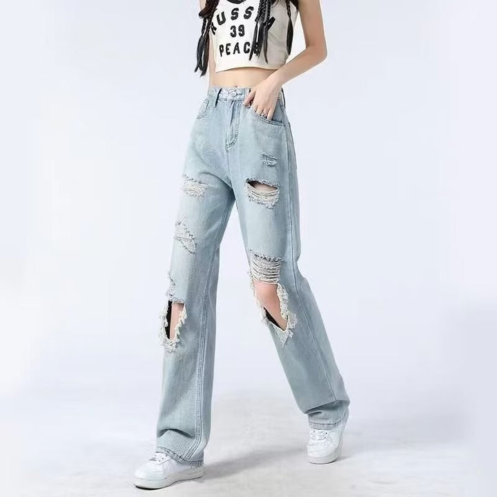 Drune Damenjeans mit zerrissenen