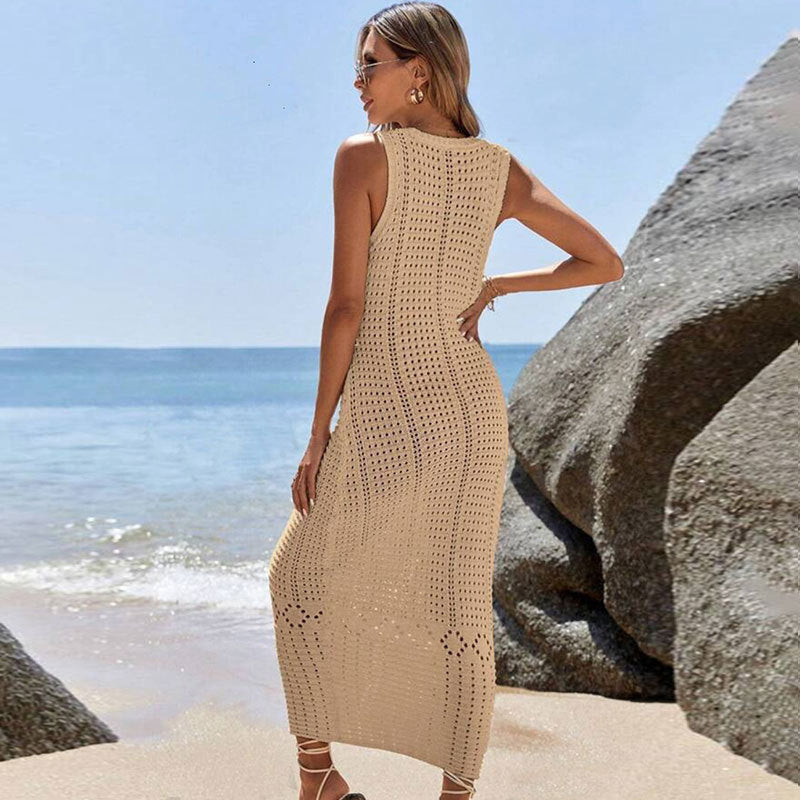 Damen gehäkeltes Sommer-Maxikleid Drune