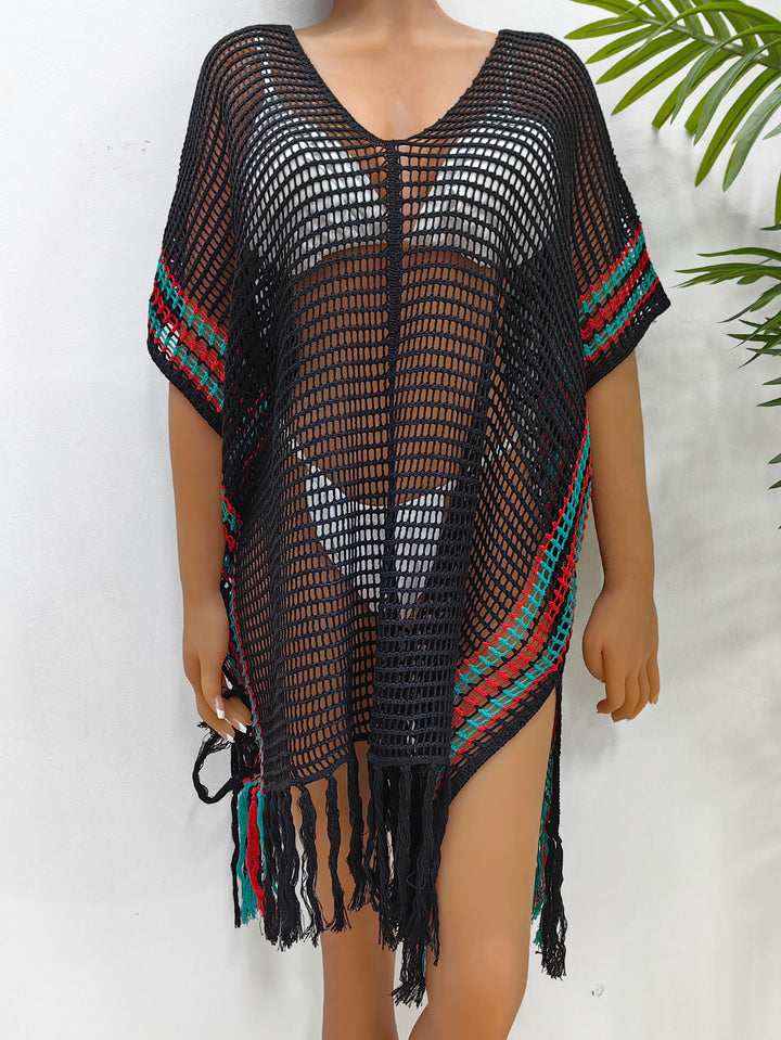 Damen luftiger Strandsarong mit fransigen Details Drune